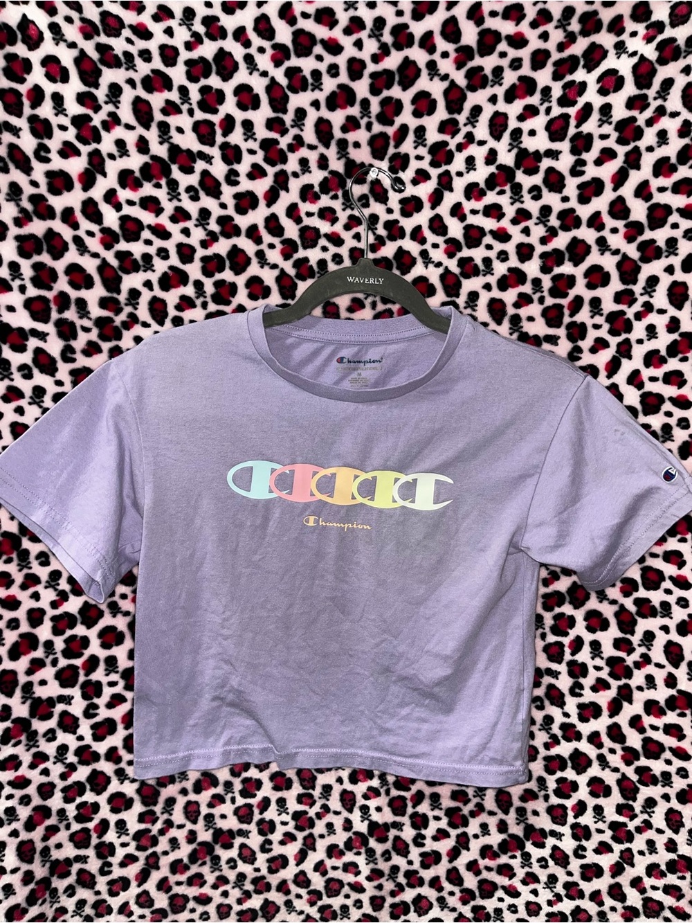 Champion Women’s Lavender Logo Crop T-Shirt- M